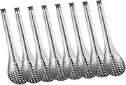 CIYODO 8pc Stainless Steel Fish Roe Colander Drain Strainer Cooking Utensils Mixing Spoon Serving Spoon Chinese Catering Utensils