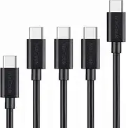 [MaGeek] (5-Pack)(0.3m x 1, 1.0m x 3, 1.8m x 1) USB Type C to USB 2.0 Cables for Samsung Galaxy S20, S10, S9, S9+, S8, S8+, Nexus 6P, LG G6, New MacBook, Google Pixel XL,OnePlus and More (Black)