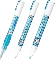 KURETAKE ZIG CORPORATION Zig 2-Way Glue Pen ASSORT 3P, Squeeze & Roll, Fine Tip and Chisel Tip, One Size
