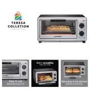 4 Slice Countertop Toaster Oven, Multi-Function with Bake, Toast and Broiler,...