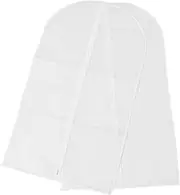 TOGEVAL 2Pcs Transparent Garment Dust Covers Protective Storage Bags for Formal Clothes Reusable Pouches with Zip Closure for Wardrobe Organization