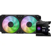 MSI MPG CORELIQUID D240 60mm Liquid Cooler CPU, 2 x 120mm ARGB Fans, Anti-Evaporation Tubing, GI Cooling - Compatible with AMD and Intel Sockets