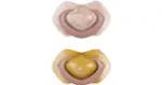 Canpol babies Light Touch Gold pacifier 18m+ pink 2 pcs