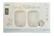 New Pure Enrichment Top Fill Humidifier Set Bundle, 2-Pack