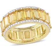 Julianna B. Gemstone & Diamond Eternity Ring 14k in Yellow Sapphire/yellow Gold at Nordstrom, Size 8