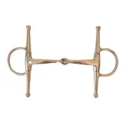 AJ Tack Stainless Steel Full Cheek Snaffle Bit with Triangle Mouth
