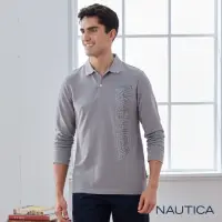 在飛比找momo購物網優惠-【NAUTICA】男裝 品牌文字LOGO漸變印花長袖POLO