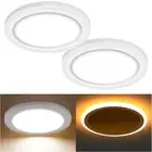 Hlite13 13 Inch LED Flush Mount Ceiling Light Fixture with Night Light, 24W, ...