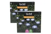 2PK Licht Solar Powered Spike String Outdoor Garden Lights Cool White LED 6.5m