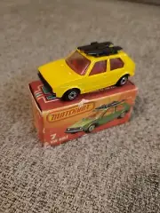 MATCHBOX SUPERFAST No.7 YELLOW VW GOLF WITH SURFBOARDS