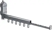 Jubepk Laundry Drying Rack, Wall Mounted Hanger, Retractable Folding Rod, Portable Suction Cup Base, Perfect For Balcony Spaces And Travel Camping, 19.09x6.69x2.17 Inches