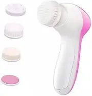 CIMAXIC 1pc Electric Facial Cleansing Brush Deep Pore Face Cleanser with 5 Brush Heads Gentle Soft Skin Care Portable for Women Men