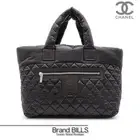 CHANEL Coco Cocoon Medium Tote Bag MM A48611 Nylon Quilted Black Bordeaux 23 Se
