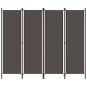 vidaXL 4-Panel Room Divider Anthracite 200cm Panel Privacy Screen Partition