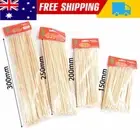 180PCS Bamboo Skewers 15/30cm Wooden Skewer BBQ Kebab Grill Meat Bulk Stick