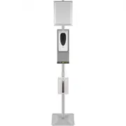 VEVOR Automatic Hand Dispenser with Stand, Infrared Sensing Sanitizing Station with Signboard & Tissue Box, 1000 mL Hand Sanitizer Dispenser, 55''-63'