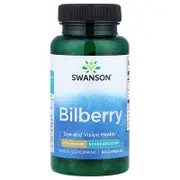 Swanson, Bilberry, Extra Strength, Standardized, 60 Capsules