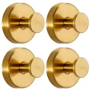 Suction Cup Hooks for Shower Bathroom Hooks for Towels, Robes, 4 Brushed gold