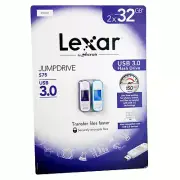 Lexar 32GB JumpDrive S75 USB 3.0 Flash Drive External Storage Up to 150 MB 2/Pak