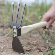 Gardening Hoe with Wooden Handle Cultivator for Steel Garden Hand Weeding