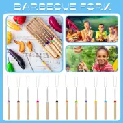 12x Marshmallow Roasting Sticks Extendable Smore Skewers Hot Dog Roasting Sticks