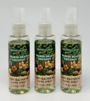 3 BATH & BODY WORKS WAIKIKI BEACH COCONUT ANTI BACTERIAL HAND SPRAY SANITIZER