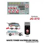 JC-9272 White Toner Waterslide Decal GHOSTBUS For Custom 1:64 Hot Wheels