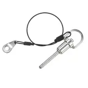 Ball Locking Pins 5mm Dia. 30mm Usage Length Ring Button Quick Release Pin