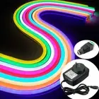 5M 10M LED Strip Lights Neon Rope Light Waterproof Flex 12V Tube Party Bar Sign