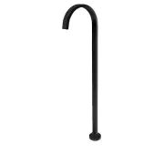 Floor Standing Rectangular Bath Spout - Black