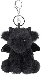 Apricot Lamb Black Dragon Cute Keychain, Soft Stuffed Plush Keychain Toys for Kids' Backpack, Purse, 4 Inches