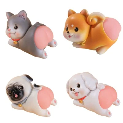 Cute Peach White Dog Butt Squeeze Toy Soft Stress Relief Novelty