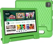 Kids Tablet 10.1 inch Tablet for Kids, Toddler Tablet 8GB+64GB Android 14 Parental Control, 1TB Expand, HD Touchscreen, WiFi, Bluetooth, Protective Case for Kids Learning Tablet - Green