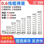 彈簧鋼0.6MM外徑3-12大小彈簧壓簧壓縮壓力Y型訂做短回位回力定做~雅樂淘