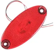 Mqetly LED Side Marker Light Position Lamp Repair Parts Accessories Indicator Lamp Lighting Fixture for Trailer Caravan Rvs, Red