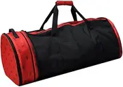 yuksok Mesh Duffle Bag Outdoor Carry Bag 20L Breathable Organizer Tote for Dive Beach Activities Snorkeling Fitness Travel Storage, red