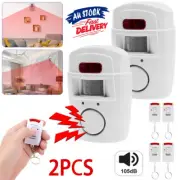 2x Home Alarm system 105db House Motion sensor alarm Security alarm Wireless PIR