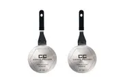 2PK Coffee Culture Stainless Steel Induction Stove Plate For Moka Pot 13cm Black