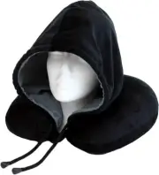 Wolf Essentials Fiber Filled Hoodie Neck Pillow, Compact, Perfect for Plane and