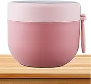 Food Jar,600ml Double Insulation Thermal Lunch Box with Silicone Seal and Handle | Kids Adults Food Container to Keep Food Hot for School Travel