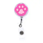 5 Piece High Quality PVC Cartoon Cat Paw Retractable Nurse Badge Holder Lovely Doctor Students ID Card Holder