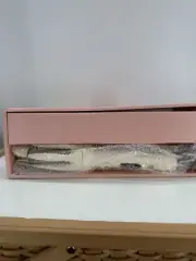 NIB Automatic Rotating Barrel Hair Curler Ivory Shape Curling Iron Wand