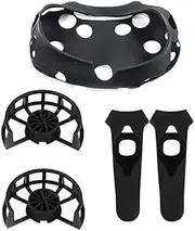Case for HTC Vive Headset VR Silicone Case Cover VR Glasses Helmet Controller Handle Case Skin Shell Virtual Reality Accessories (Color : with Anti Collision)