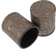 BESPORTBLE 2pcs Leather Dice Cups Decorative Dice Shaker Ktv Game Props Rolling Holder for Parties