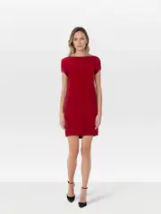 Red Knee Length Dress