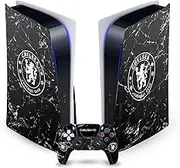 Official Chelsea Football Club Black Marble Mixed Logo Vinyl Faceplate Sticker Gaming Skin Decal Cover Compatible with Sony PlayStation 5 PS5 Disc Edition Console & DualSense Controller
