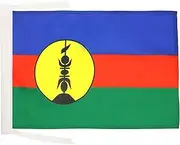 New Caledonia Flag 18'' x 12'' Cords - New Caledonian Small Flags 30 x 45cm - Banner 18x12 in - AZ FLAG
