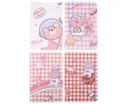 aerkesd 4Pcs A5 Notebooks Smooth to Write Cartoon Pattern Cover Portable Paper Mini Notepads for Students-11