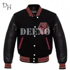 New Letterman Boston College NCAA All Black Varsity Bomber Jacket