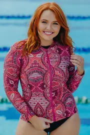 Bohemian Sunset Long Sleeve Rash Vest--CAP-CBS12352